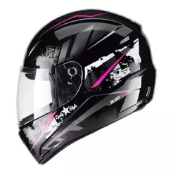 Capacete Fechado F9 HG City Preto Rosa Fly