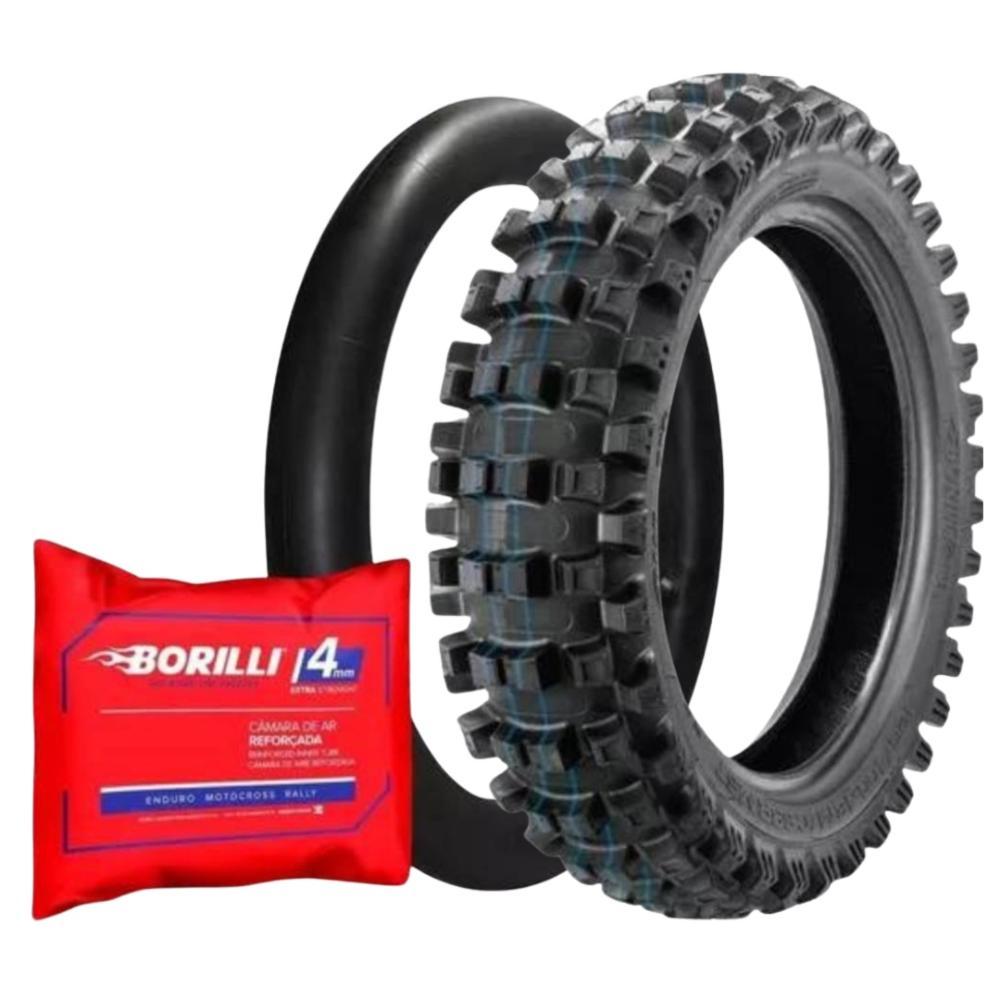 KIT PNEU MOTO 120/100-18 B007 INFINITY EXC SOFT + CAMARA DE AR - BORILLI