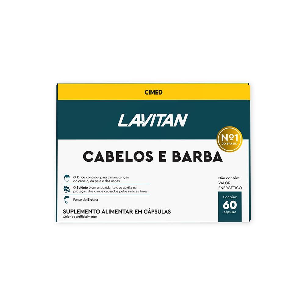 Suplemento Alimentar Lavitan Cabelo E Barba Com 60 Cápsulas