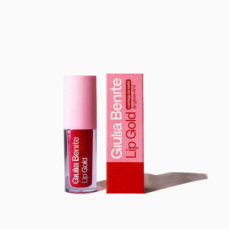 LIP GLOSS LIP GOLD GIULIA BENITE COR FRAGOLA em Oferta na Shopee