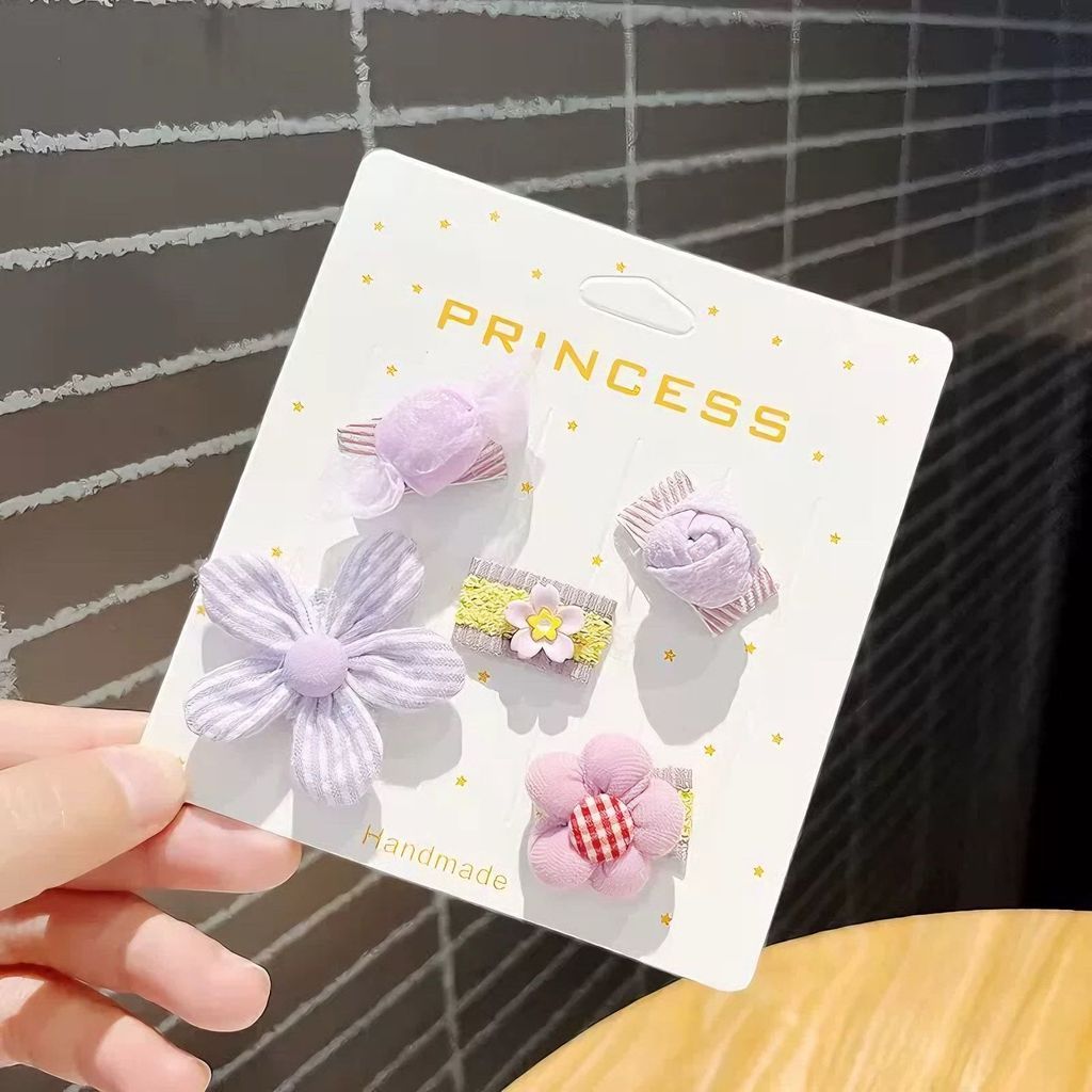 Conjunto de presilhas para pelos de animais de estimação, com desenhos fofos de gato e cachorro.