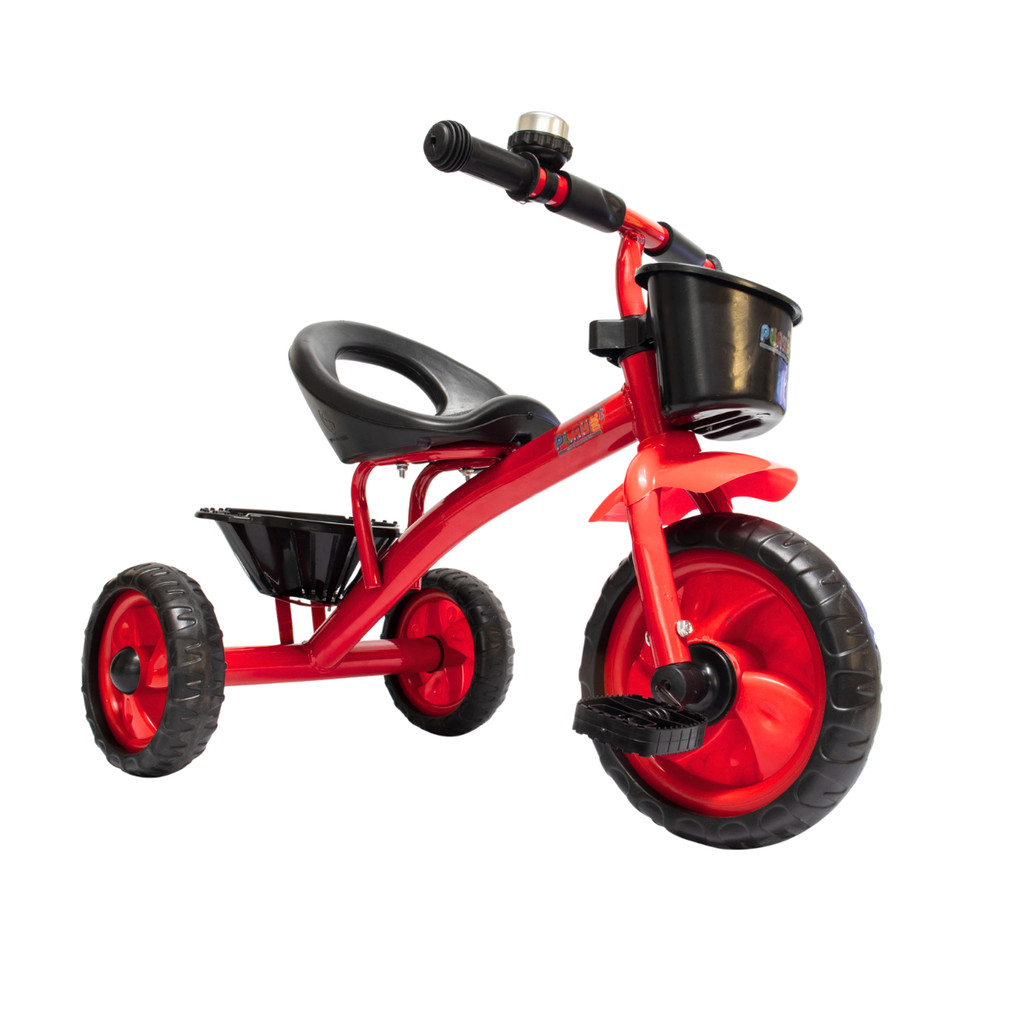 Triciclo Infantil Vermelho 3 Rodas Motoca Cesta Buzina - PlayDuc em Oferta na Shopee