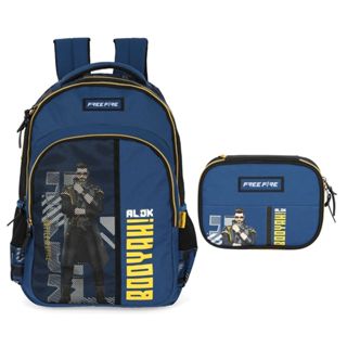 Kit Mochila de Costas + Estojo Box Personagens Free Fire em Oferta na Shopee