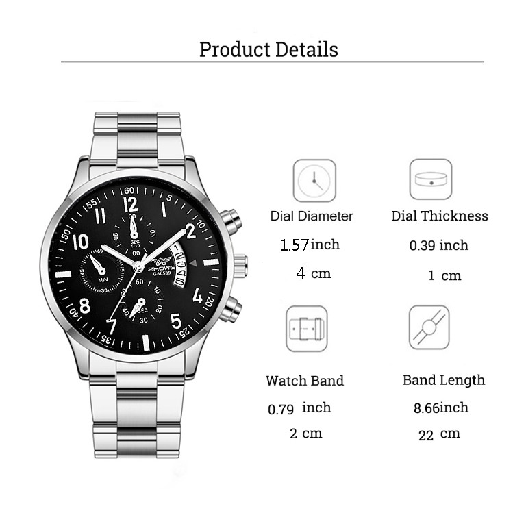 Nova Tendência Calendário De Negócios Em Escala De Moda casual Masculina Relógio De Quartzo Masculino Com Cinto De Aço