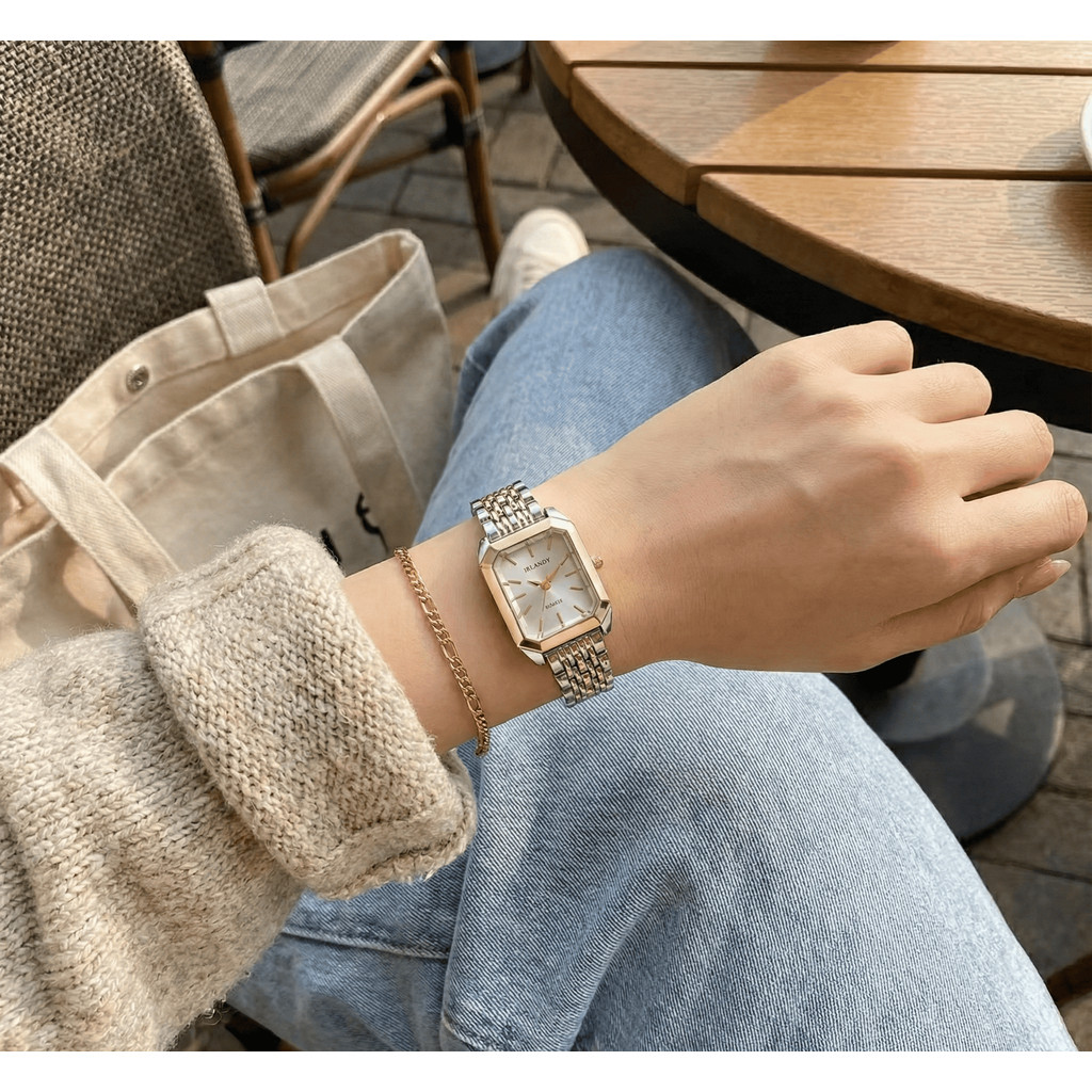 Relógio Feminino Retrô Retângulo Novo Moda Estiloso Tendencia Lançamento Presente ideal Versátil em Oferta na Shopee
