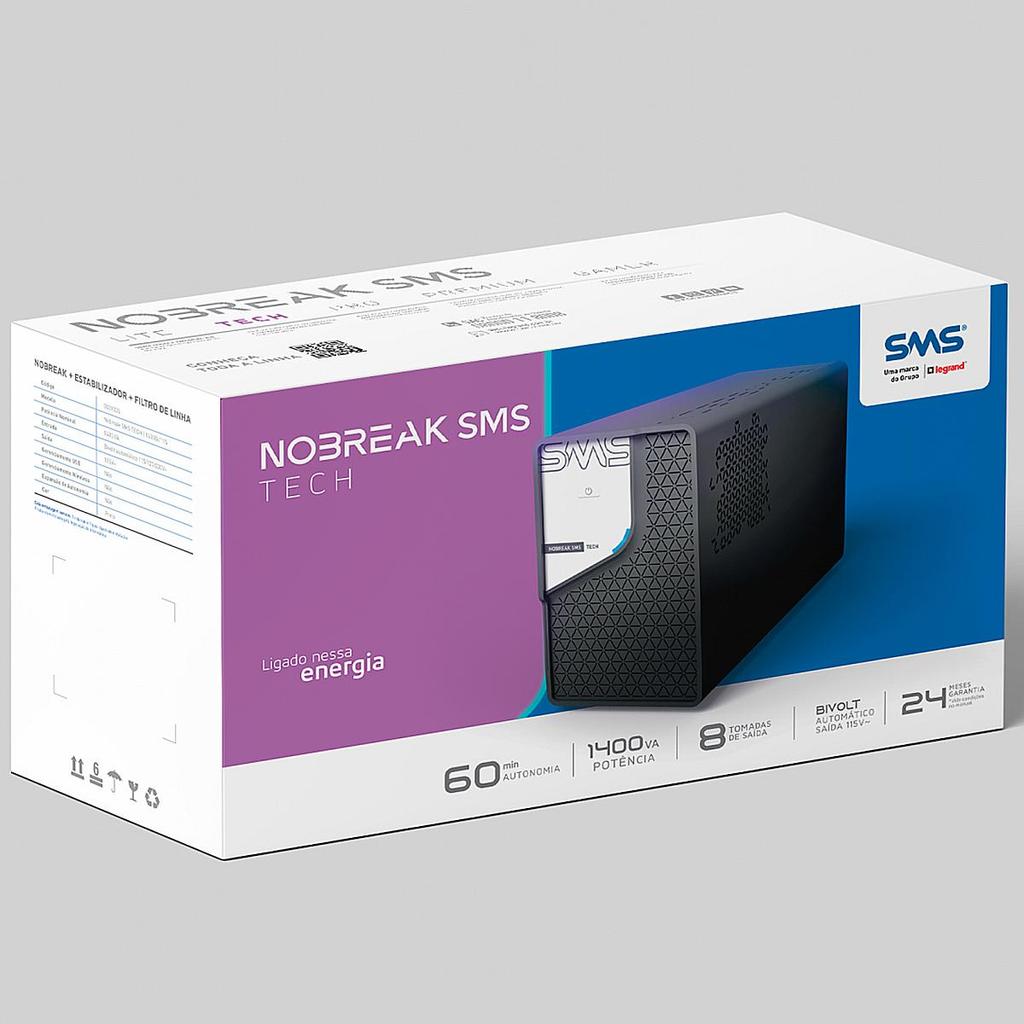 Nobreak SMS Tech Line Interactive Senoidal Aproximação 1400V