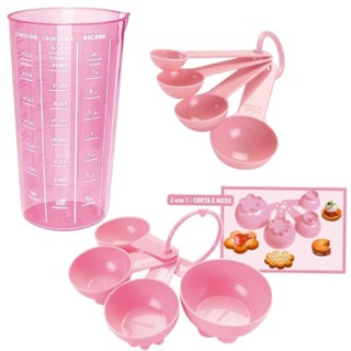 Kit Medidores 9 peças Copo Medidor Dosador Colher Xícara Medidoras em Oferta na Shopee
