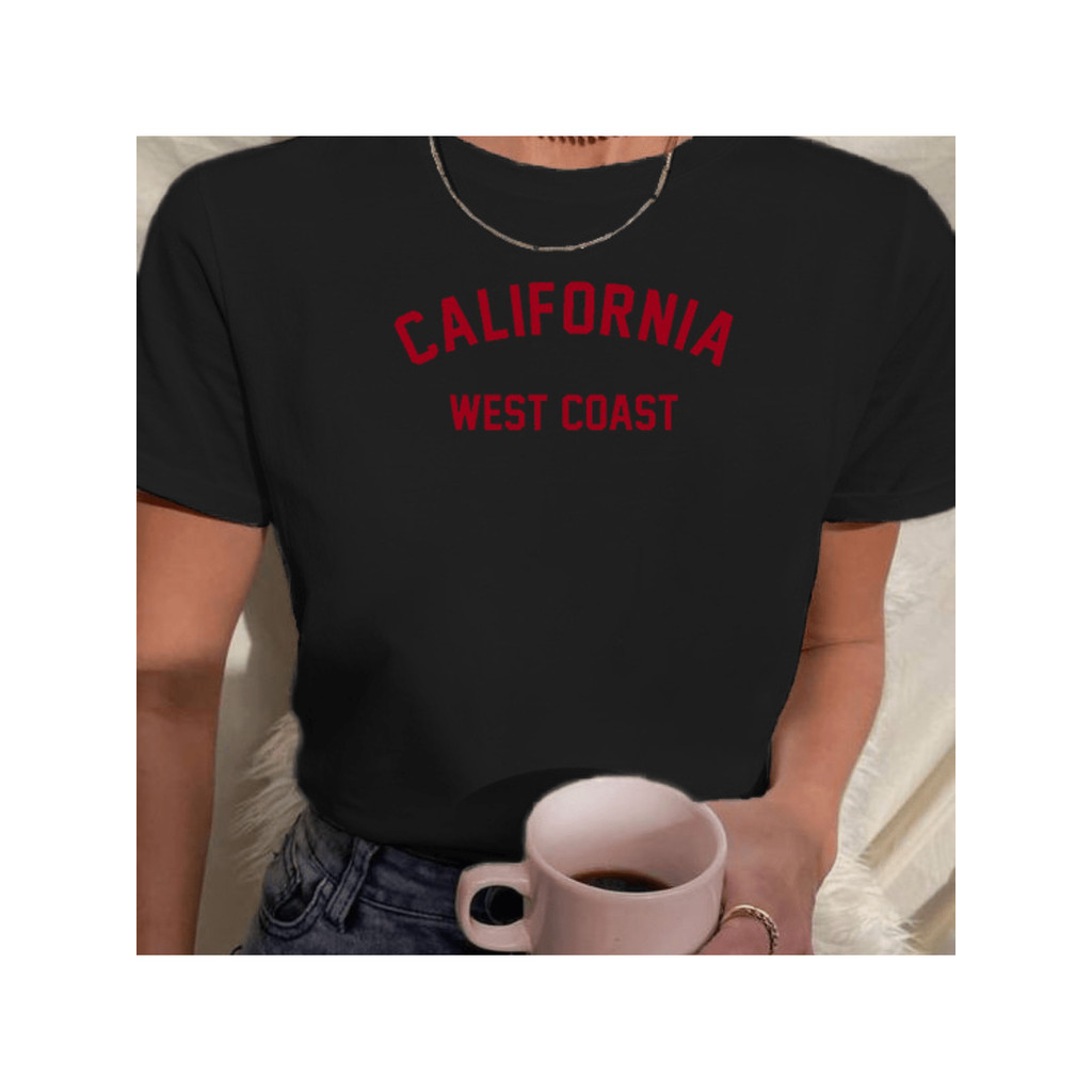 Camiseta Baby Look T Shirt Feminina California Estampada 100% Algodão Várias Cores