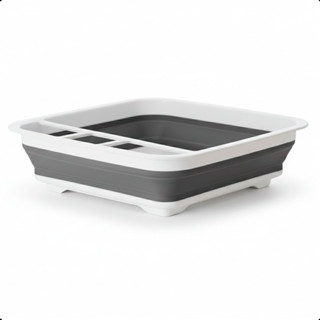 Escorredor de Louças Dobrável Silicone - Compacto e Prático para Cozinha, Divisórias para Talheres em Oferta na Shopee