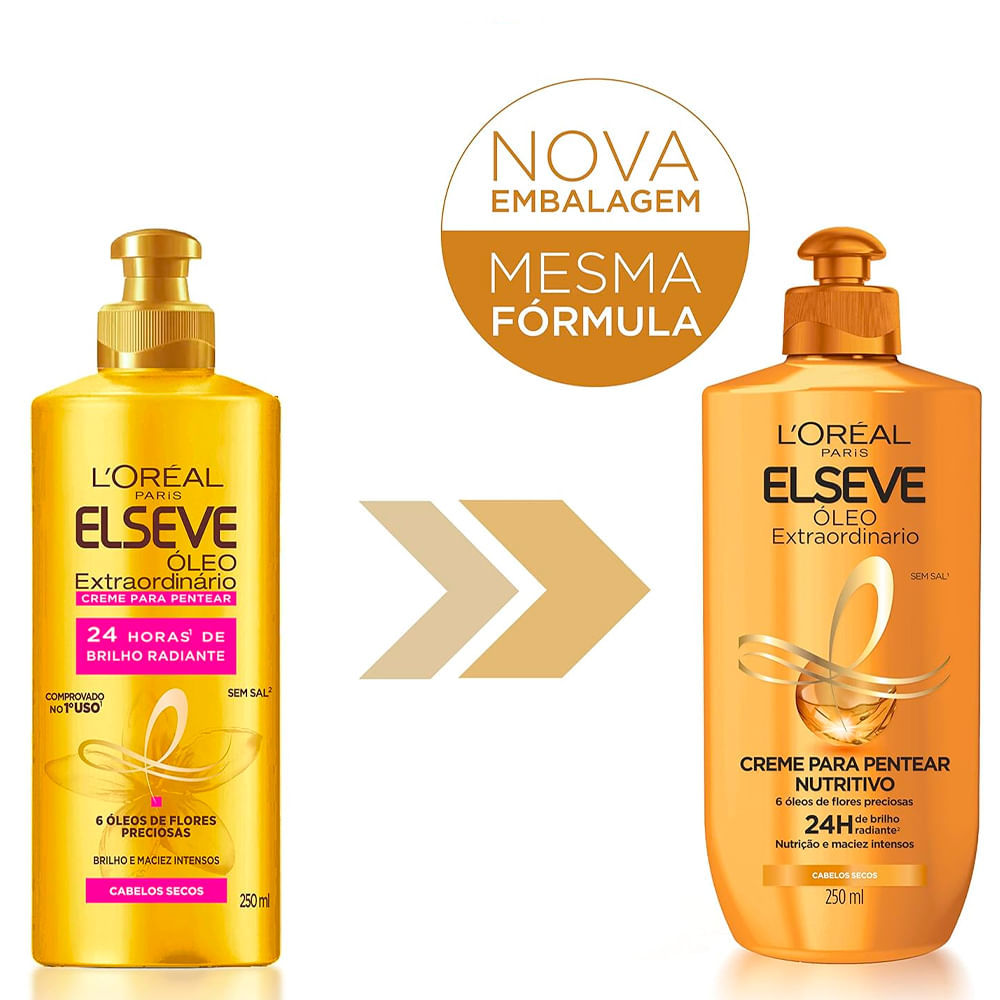 Detalhes do Creme Para Pentear Elseve Óleo Extraordinário Nutrição Intensa 250ml