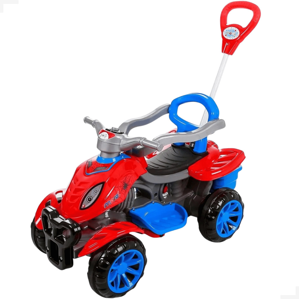 Quadriciclo Infantil Pedal Passeio Spider Com Empurrador E Pedal Criança Maral