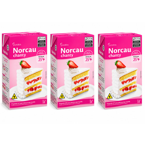 Kit 3 Cremes Chantilly Norcau Chanty 1L Puratos