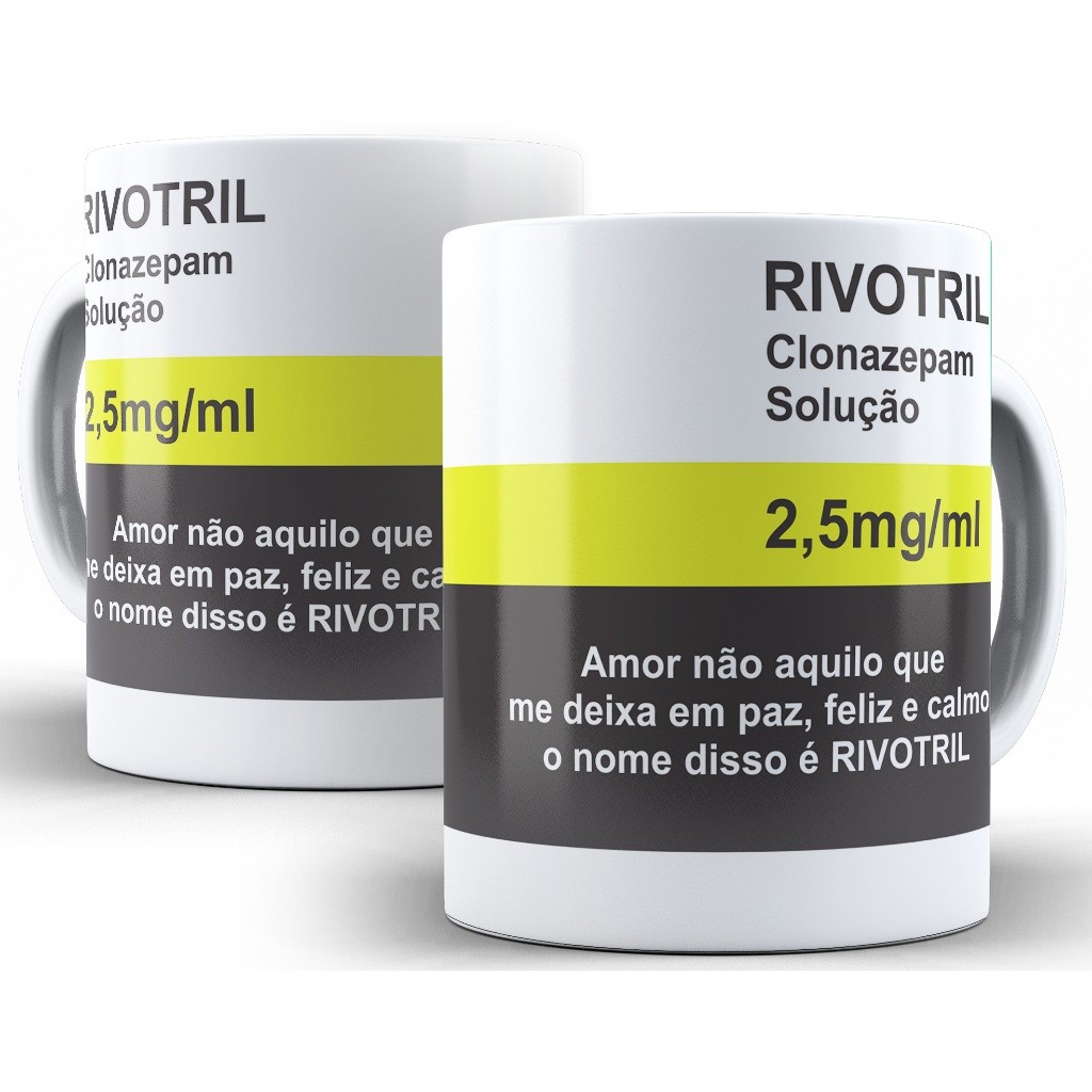 Caneca Rivotril Remédio Caixa Paródia Xicara Personalizada Mod Presente 325 Ml -Oferta