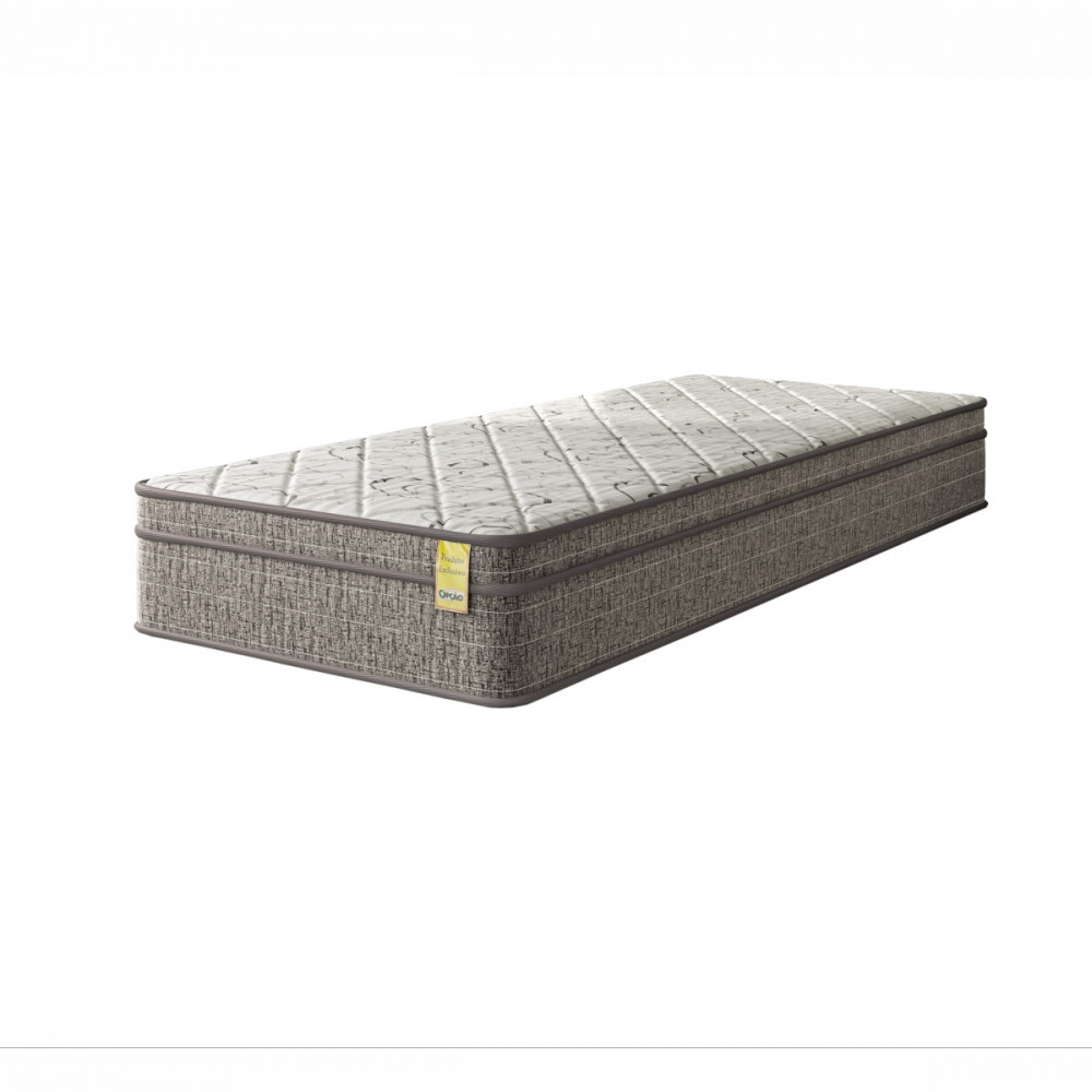 Colchão de Solteiro Dreemy Mega D45 78x188x25 Cinza com Branco Apolospuma