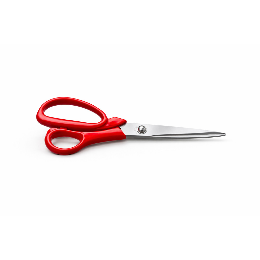 Tesoura Profissional de Corte Multiuso cor Vermelha com Cabo Ergonômico e Capa Protetora para as Lâminas