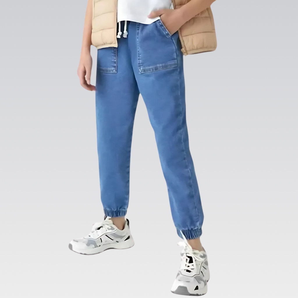 Calça Jeans Infantil Menina Jogger HERING Original Moda Conforto Estilo Qualidade Moderna Casual
