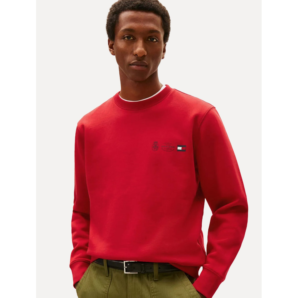 Moletom Tommy Hilfiger Masculino Treble Logos Vermelho