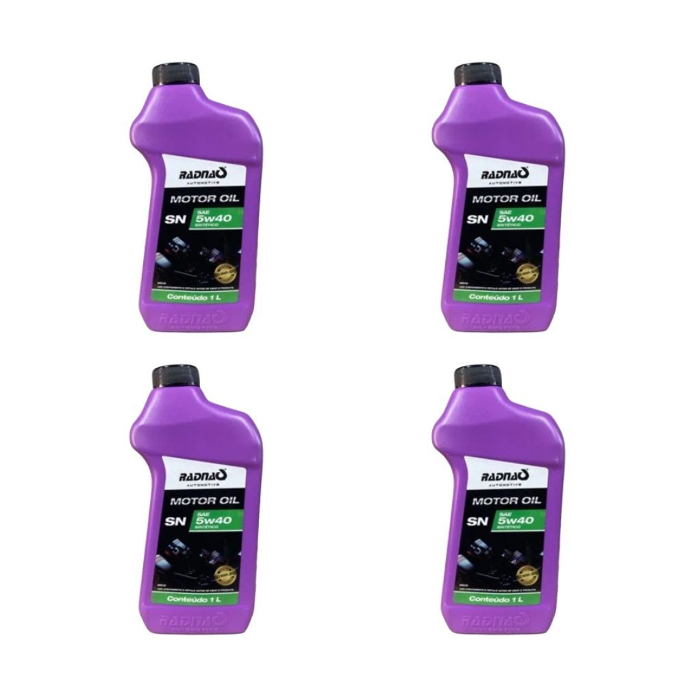 Kit 4 óleos Motor 5w40 Sintético Radnaq Sn 1l Cada