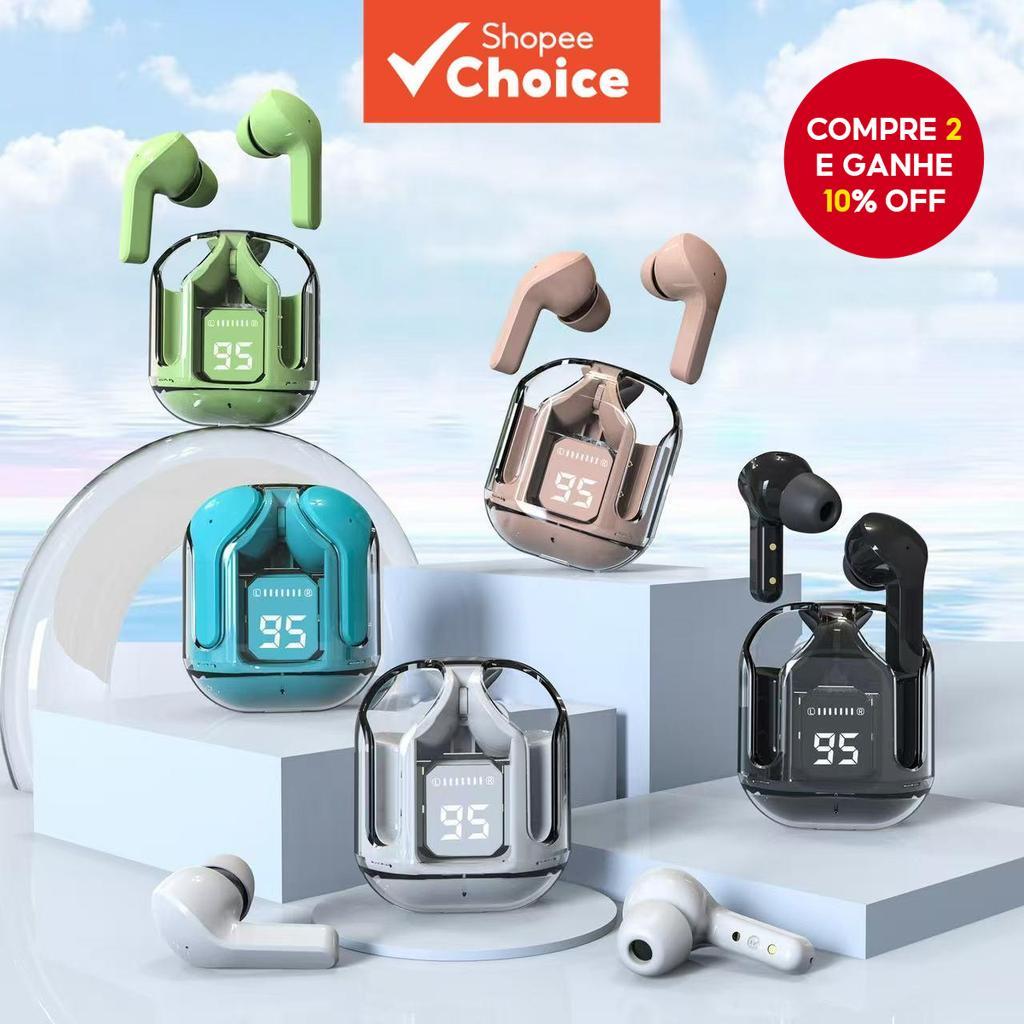 Air31 Sem Fio Bluetooth Fone de Ouvido Binaural Pequeno no Fones Esportes Estéreo Baixo Mais Novos Transparente — R$ 18,00 em Shopee, 42% OFF