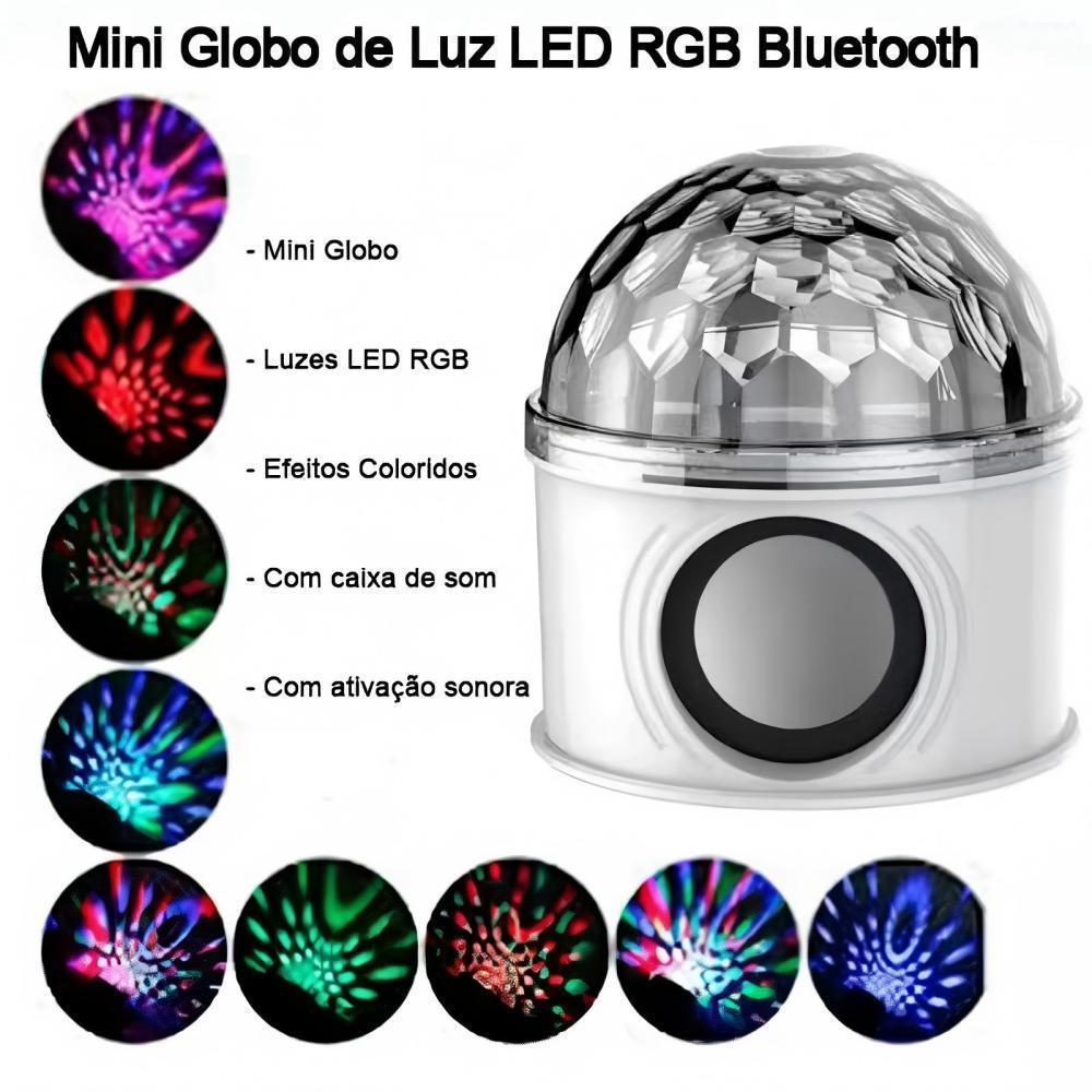 Globo Colorido Bola Maluca Led Iluminação Festa Balada Rgb