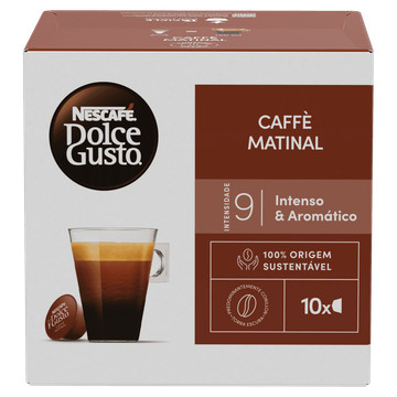 Café em cápsula caffè matinal Dolce Gusto Nescafé 10 cápsulas