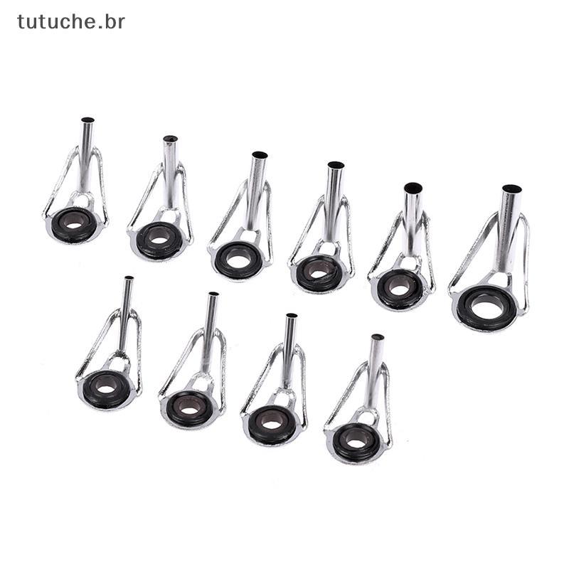 TU 8 Peças De Aço Inoxidável Ponta De Vara De Pesca Anel Guia De Olho Com Kit De Reparo De 3 Estilos Para Entusiastas Su