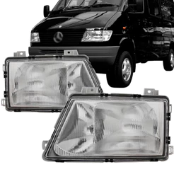 Farol Sprinter 95 96 97 98 99 2000 2001 Foco Duplo Cromado