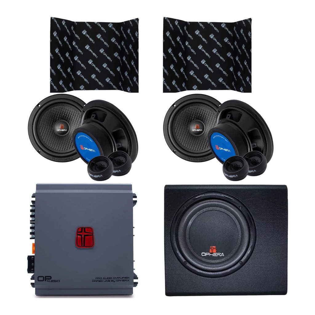 Kit Manta Acústica 10 Folhas + 4 Alto Falantes 6" + Amplificador 4 Canais + Subwoofer 8" 200W