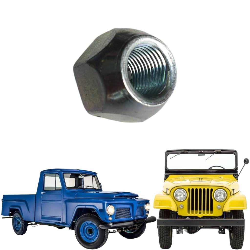 Porca de Roda Jeep / Maverick / F100 / Rural / F75 Ford Willys