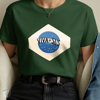Camiseta Viva O Sus Estampada | Design Minimalista com Símbolo Estilo Contemporâneo com Fé Cristã em Oferta na Shopee
