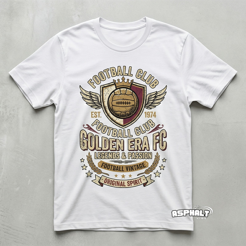 Camiseta Masculina Golden Era - Camisa Vintage Unissex 100% Algodão Plus Size Outono Inverno