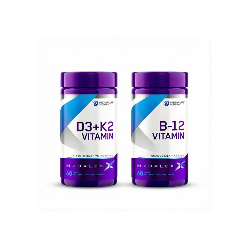 Kit Vitamina D3 2000UI 60caps + Vitamina B12 60caps Myoplex