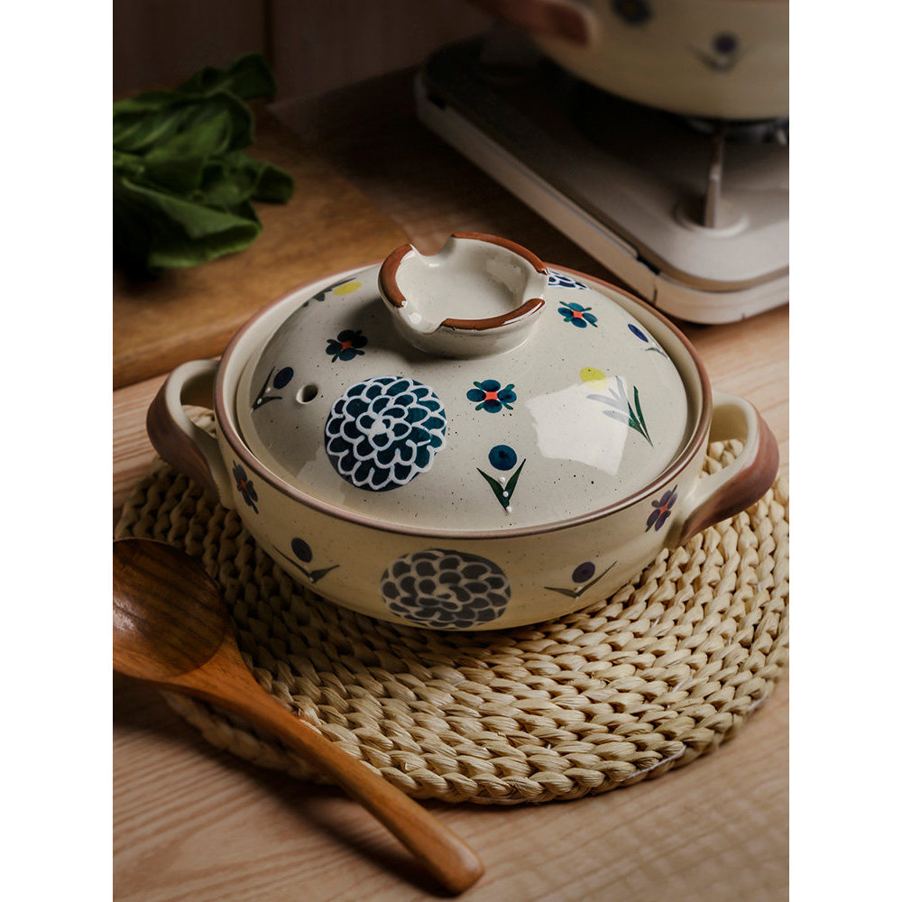 Caçarola estilo japonês, caçarola de sopa, fogão a gás doméstico, caçarola de cerâmica resistente a altas temperaturas e