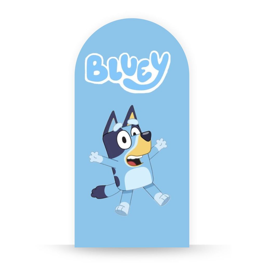 Painel Romano Bluey Decoração Festa Infantil Colorida Luxo Moderna Premium