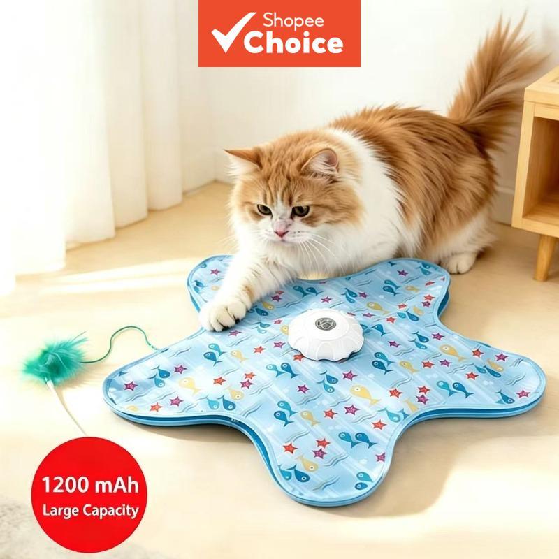 Novo Brinquedo para Gatos: Varinha Provocação com Penas Ativada por Movimento – Esconde-Esconde com Pena e Rato que