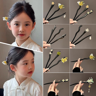 Crianças ébano hairpin feminino novo estilo chinês volta cabeça placa hairpin Headdress menina temperamento antigo hairp