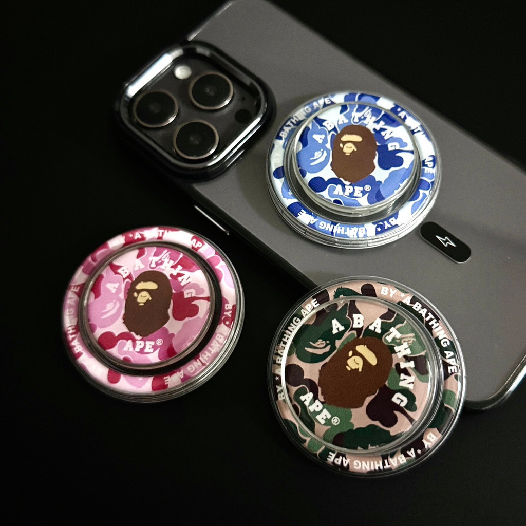 griptok magsafe magsafe popsocket Street Wear BAPE Camuflagem Ape Head Magsafe Magnético Airbag Suporte para telefone Do
