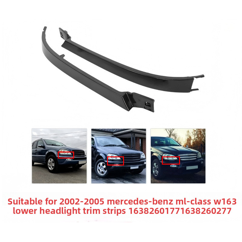 Guarnição do farol Mercedes-Benz W163 ML320 2002-2005 Sobrancelha do farol 1638260177 1638260277
