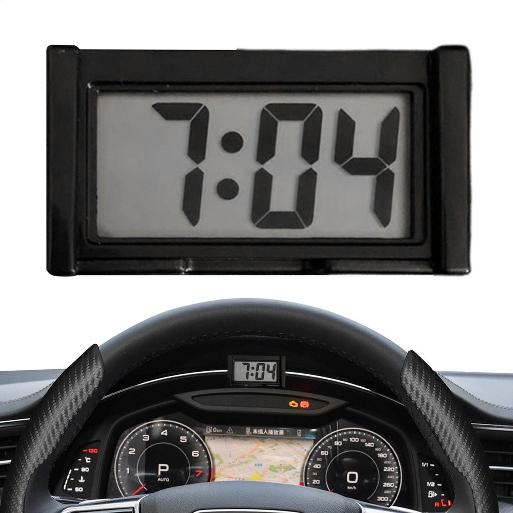 Mini Relógio Para Painel De Carro , Display Digital LCD , Eletrônico Autoadesivo Universal
