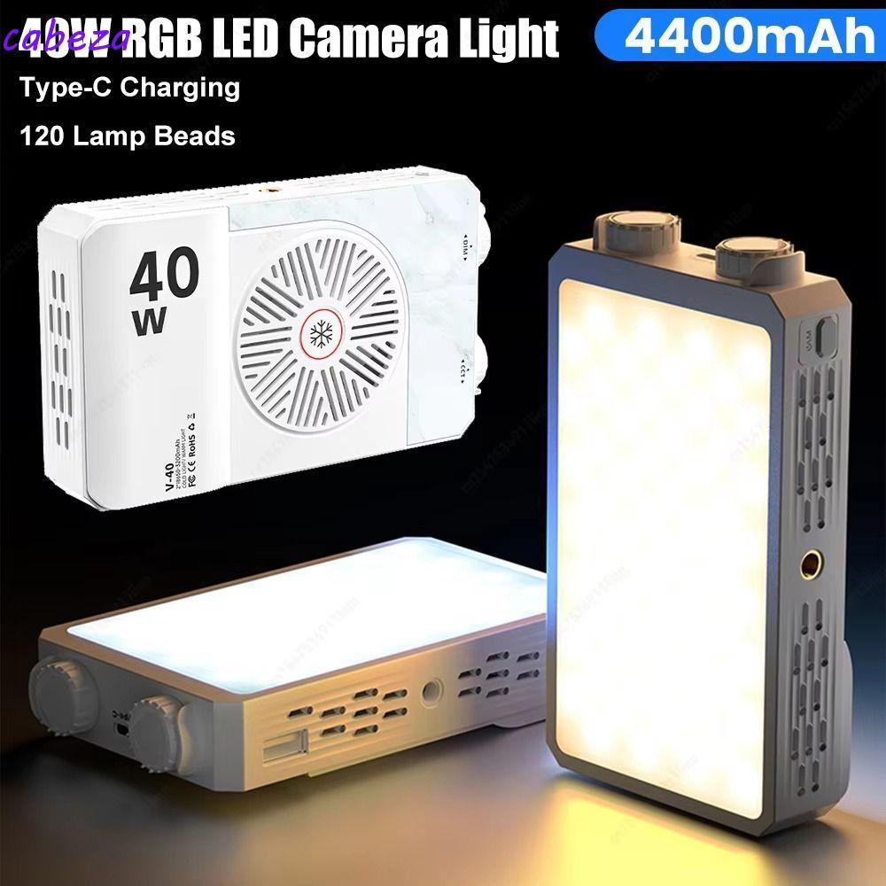 Luz De Câmera LED CABEZA , Bateria De 4400mAh Mini Lâmpada De Vídeo De 40 W , Com Fotografia De Bolso Para Tripé