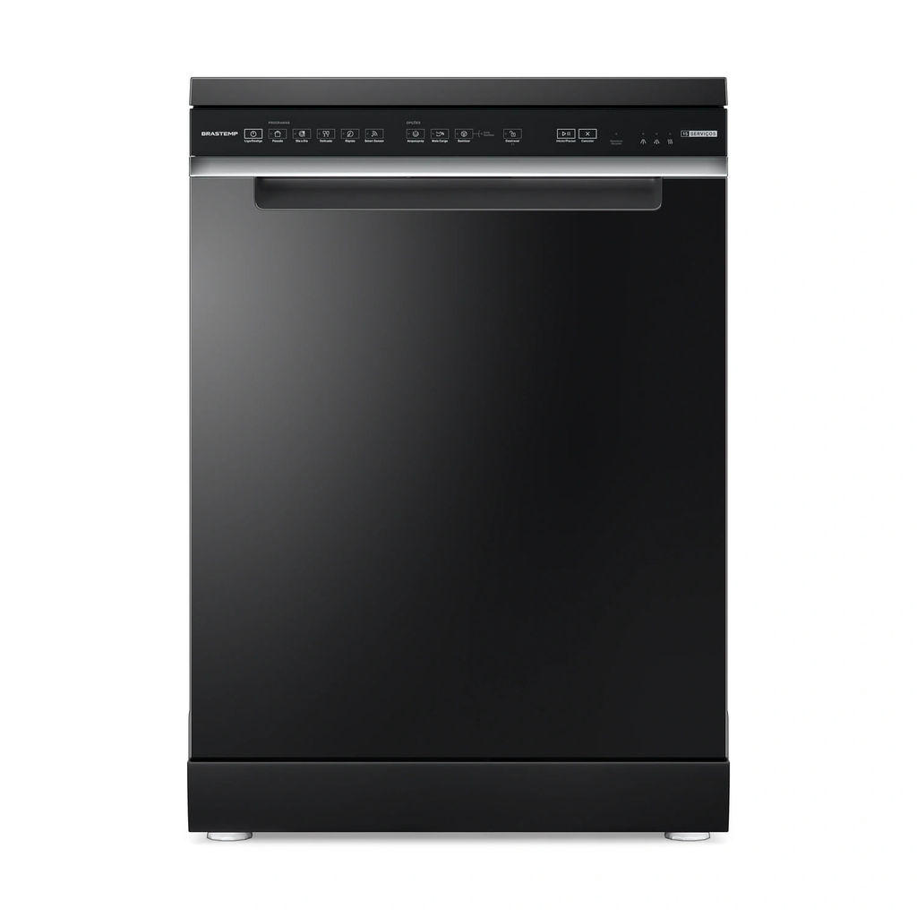 Lava-louças Brastemp 15 Serviços Preta com Smart Sensor - BLF61AE