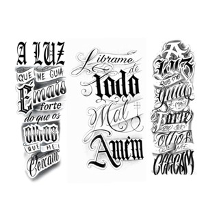 3 Tatuagens Temporaria Tema Frases em Oferta na Shopee
