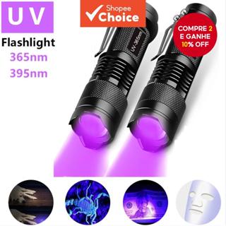 Lanterna UV Roxa 365NM/395NM Detector De Liga De Alumínio Fluorescência Lâmpada Escorpião Púrpura em Oferta na Shopee