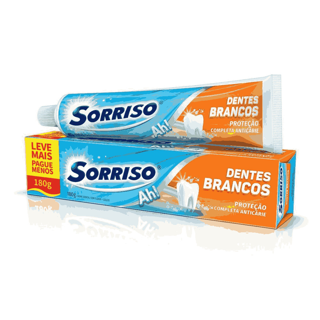 Creme Dental Sorriso Dentes Brancos 180g em Oferta na Shopee