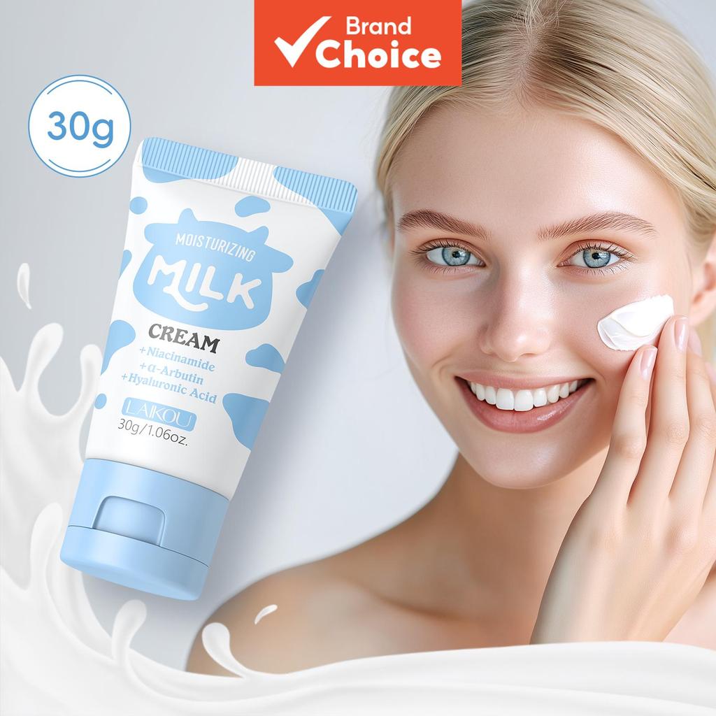 LAIKOU Creme de Leite Hidratante com Ácido Hialurônico Niacinamida Nutritivo Tom de Pele Uniforme 30g