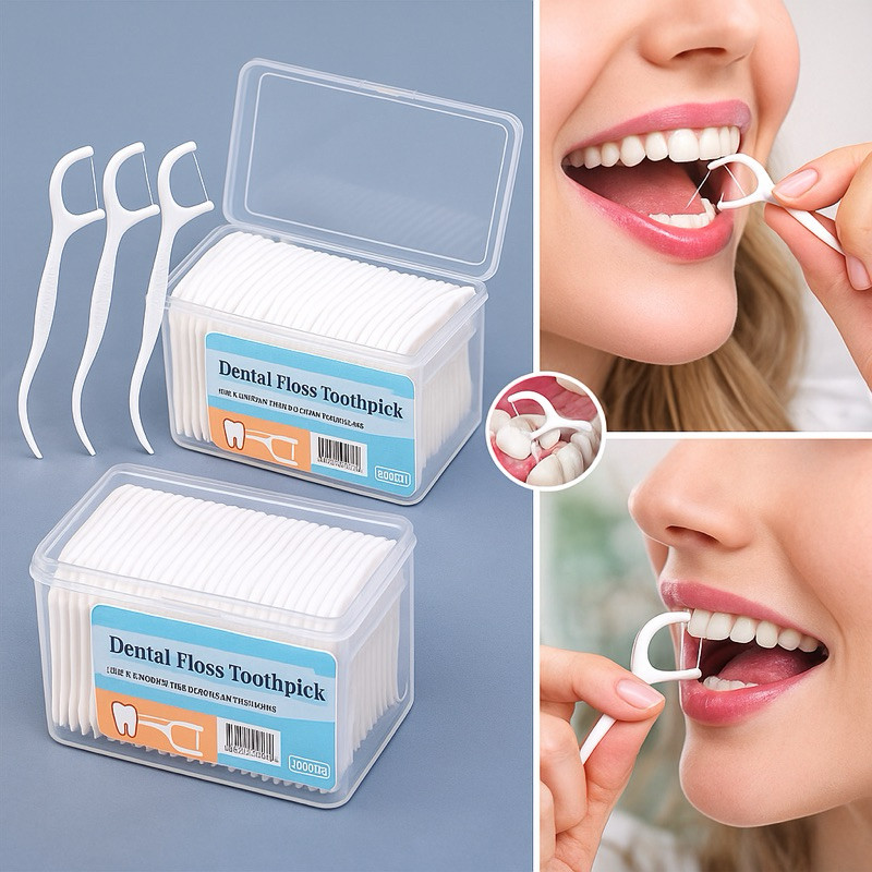 Kit 200 Fio Dental Ultrafino Escova De Limpeza Interdental Pick Oral Higiene e Cuidado