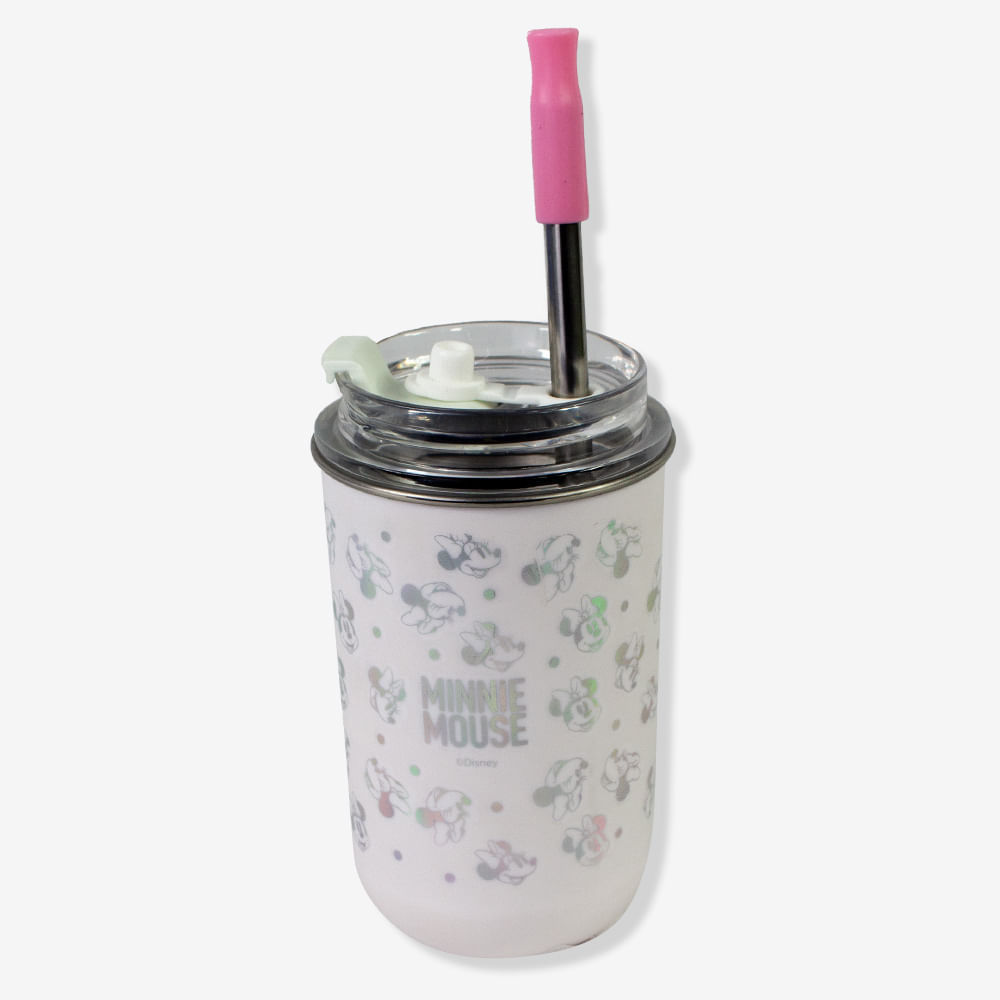 Copo Neo com Canudo Minnie Mouse - Disney em Oferta na Shopee
