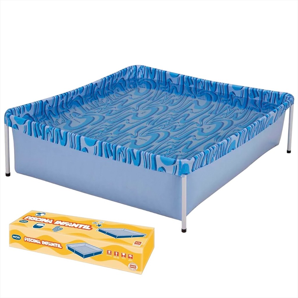 Piscina Infantil Quadrada Estrutural Pvc 400 Litros - Mor