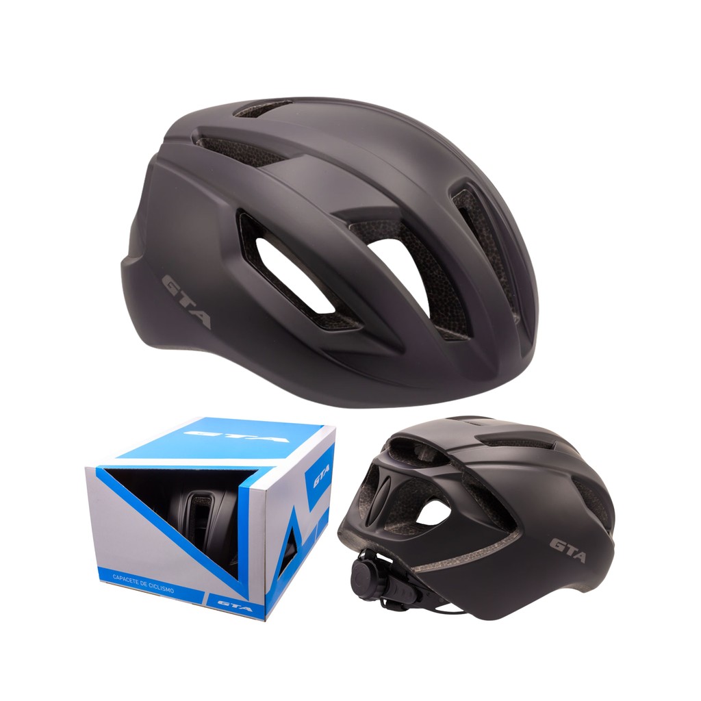Capacete Ciclismo Gta Inmold Road Rider 14f Preto M 54-58cm