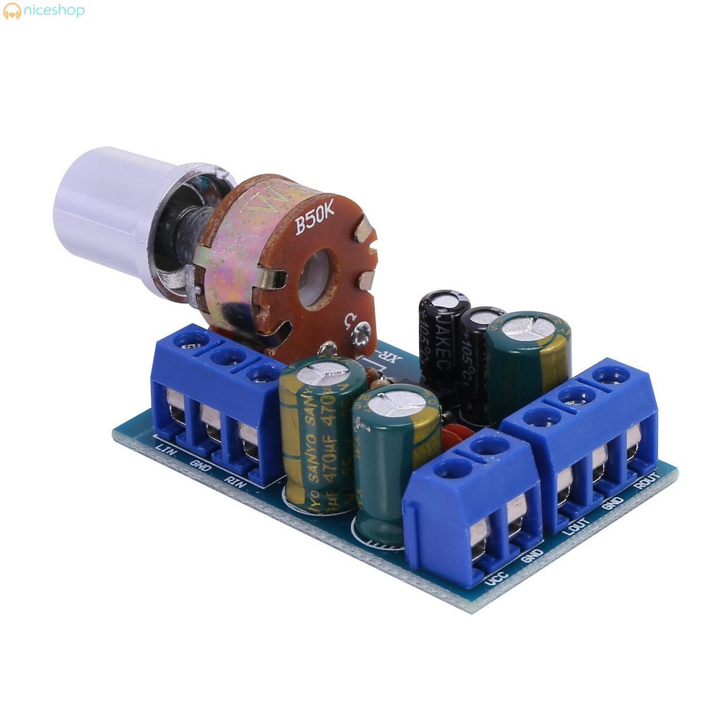 Placa Amplificadora De Áudio Estéreo TDA2822M Mini 2.0 Canais-Módulo De Controle De Volume 2x1W Power DC 5-12V